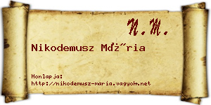 Nikodemusz Mária névjegykártya